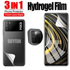 Стекло для камеры 3-в-1 для Xiaomi Poco M3 гидрогель пленка среднего класса против царапин защитная пленка для Xiaomi poco x3 nfc экран объектив пленка