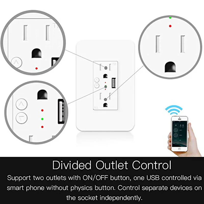 Новая улучшенная умная Wi Fi настенная розетка с USB интерфейсом многопортовая