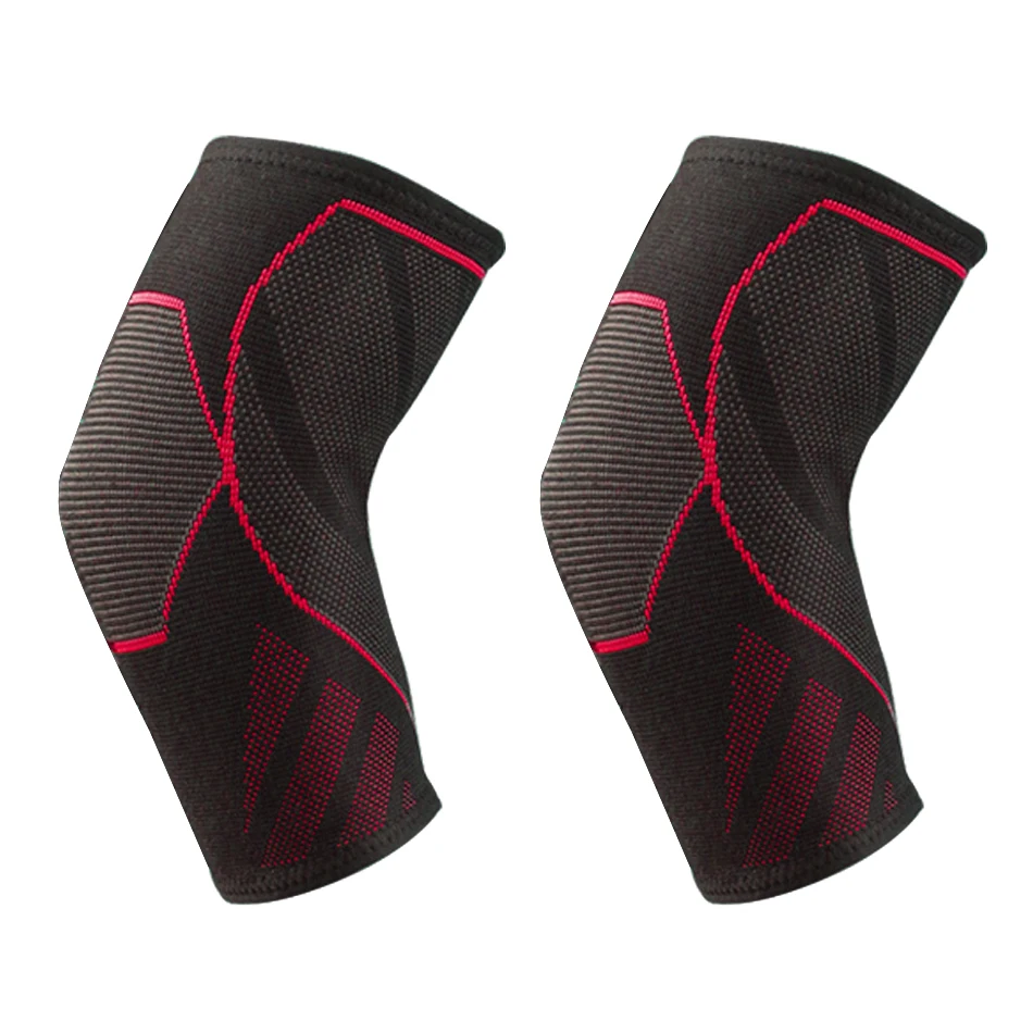 2 Pieces Red REXCHI 1 шт. утягивающий налокотник Поддержка колодки эластичный бандаж для мужчин Женский Баскетбол Волейбол Фитнес протектор рукава - Цвет: 2 Pieces Red