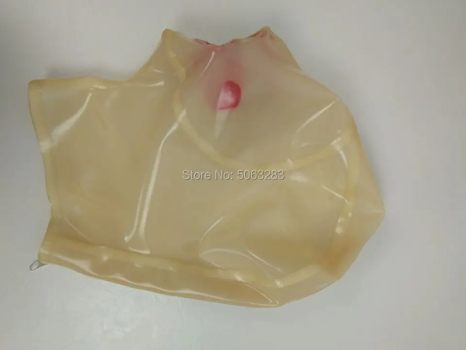 Прозрачная латексная маска с красными чайками трубка для носа под заказ |