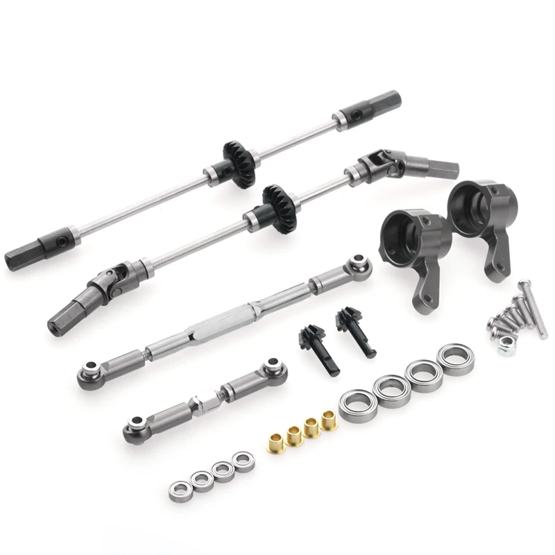 Engranaje de acero mejorado para coche teledirigido, engranaje de eje de puente para WPL, B14, B24, C14, C24, C34, C44, B16, B36, Q60, 1/16-1