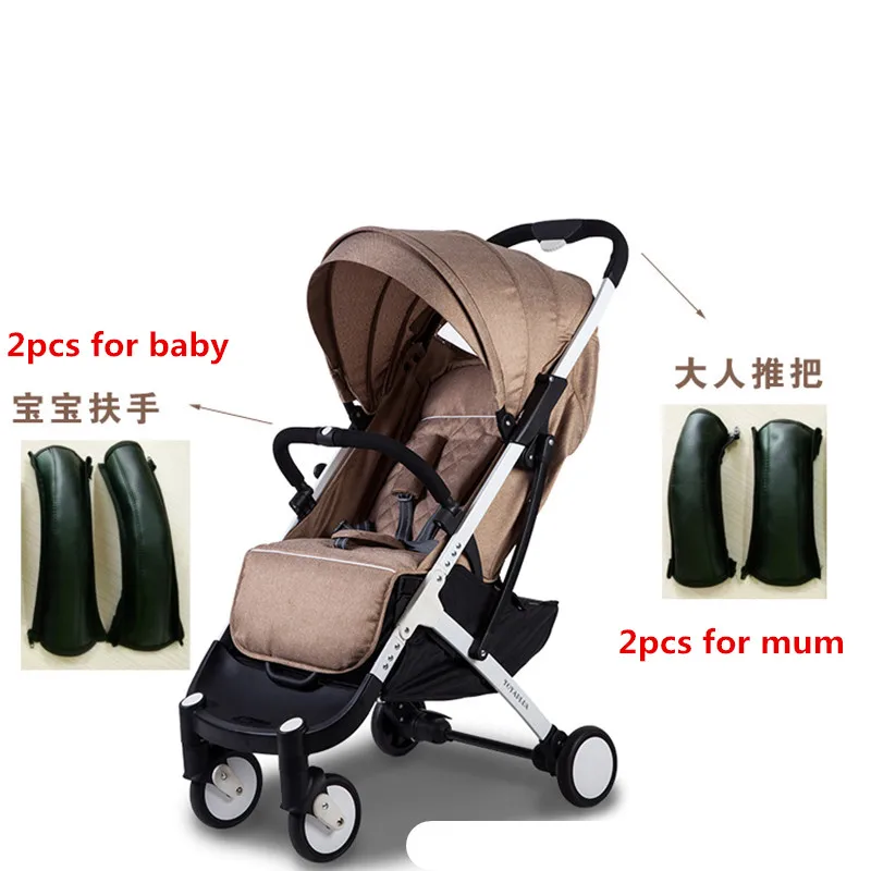 

Baby Stroller Handle Cover PU Leather Pram Handle Case for Baby Yoya Plus 3 Trolley Armrest Bumper Bar Cover Accessories