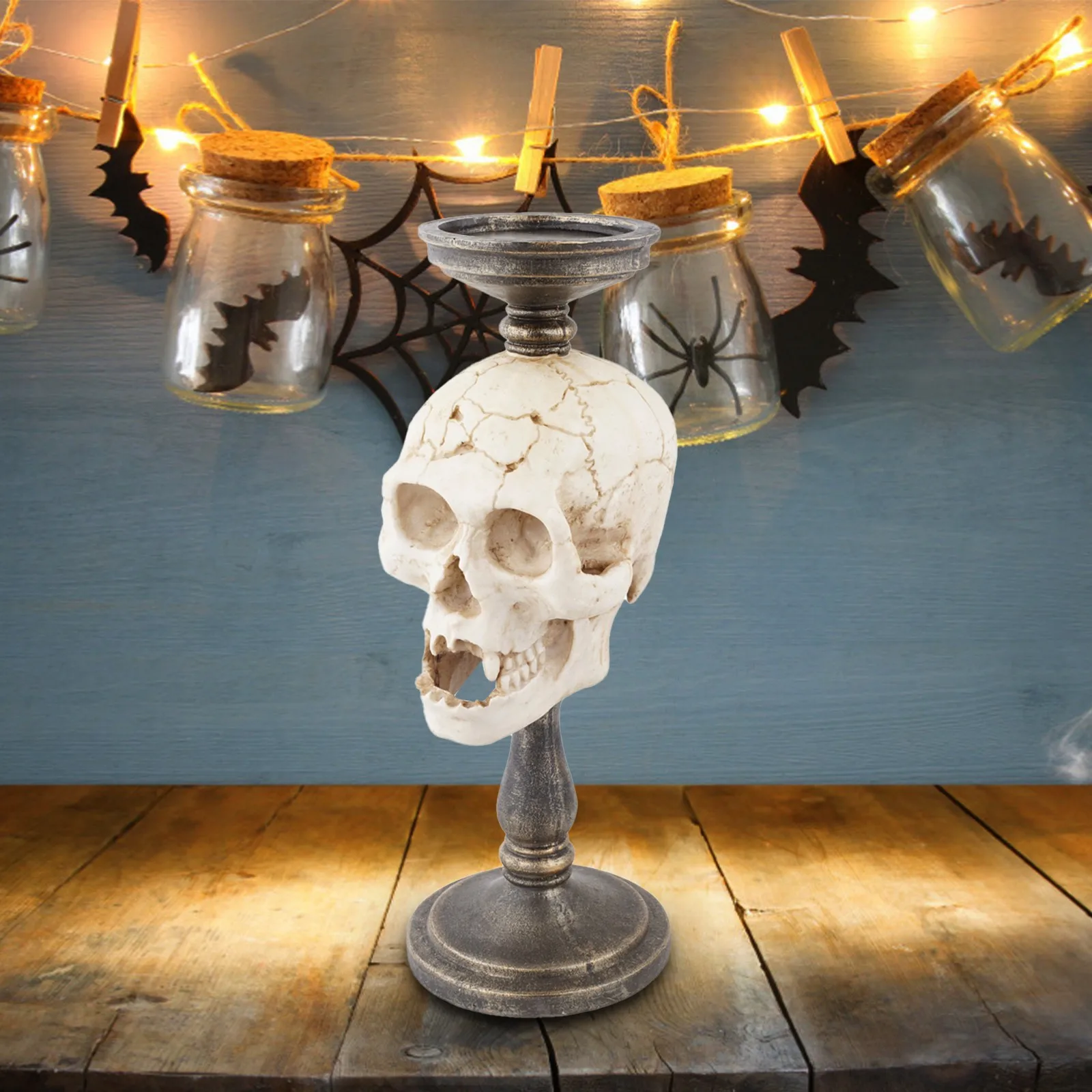 3 сторонний подсвечник в виде черепа форма из смолы сделай сам имитация пластыря