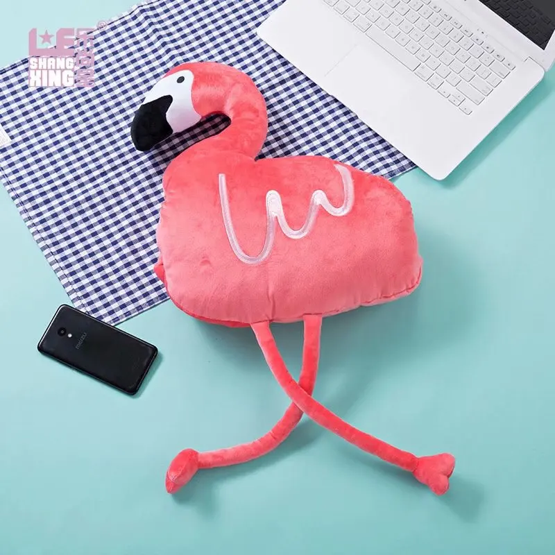 

70cm kawaii Flamingo Plush Toys Warm hands Stuffed Animal Flamingo Doll Soft Children Home Decor Gifts Pillow Christmas gifts