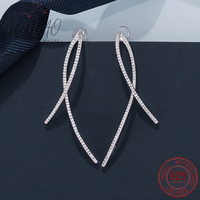 

Женские длинные серьги из серебра 925 пробы, 1:1