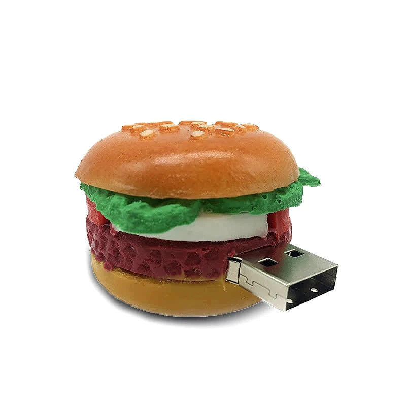 USB флеш-накопитель 32 Гб 64 ГБ флеш-накопитель 4 ГБ 8 ГБ креативный 16 ГБ флеш-накопитель 128 ГБ мультяшная карта фри бургер usb флешка 2,0 милый гамбургер подарок - Цвет: 1