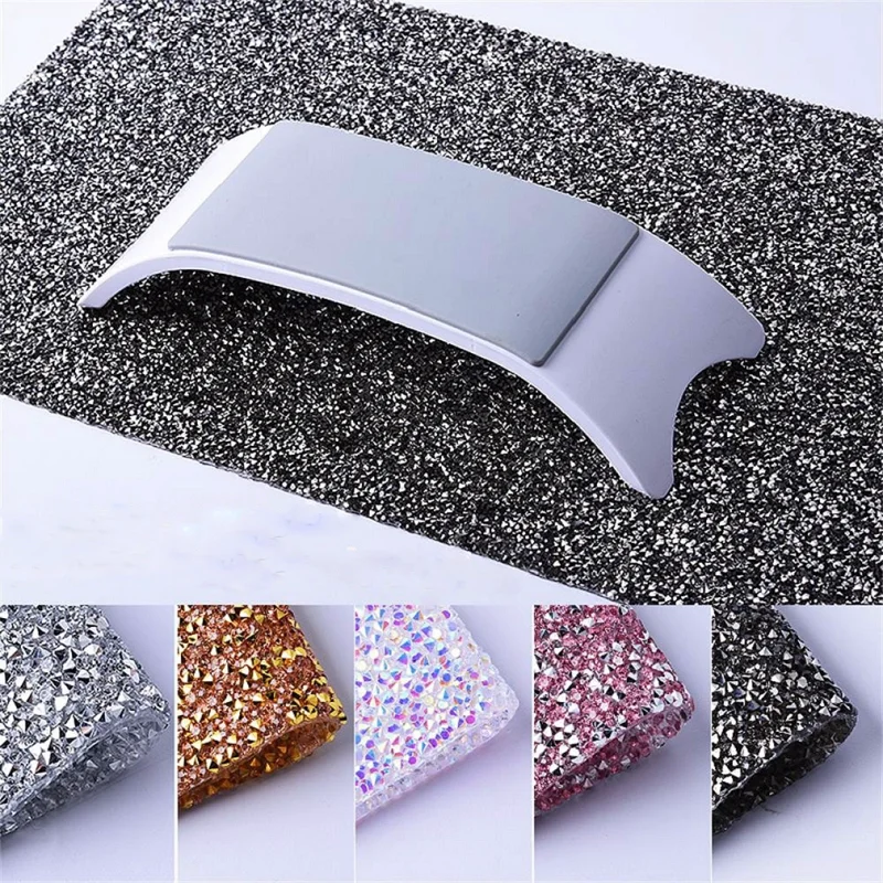 Luxury Diamante Nail Art Table Mat Salon Practice Cushion Washable Pad Cushion Hand Holder Foldable Hand Rest Manicure Tool