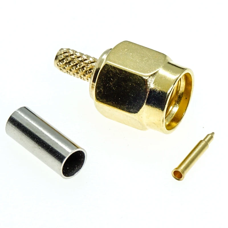 20Pcs SMA Male Crimp for RG174 RG179 RG316 RG188 LMR100 Coax Cable RF Connector | Строительство и ремонт