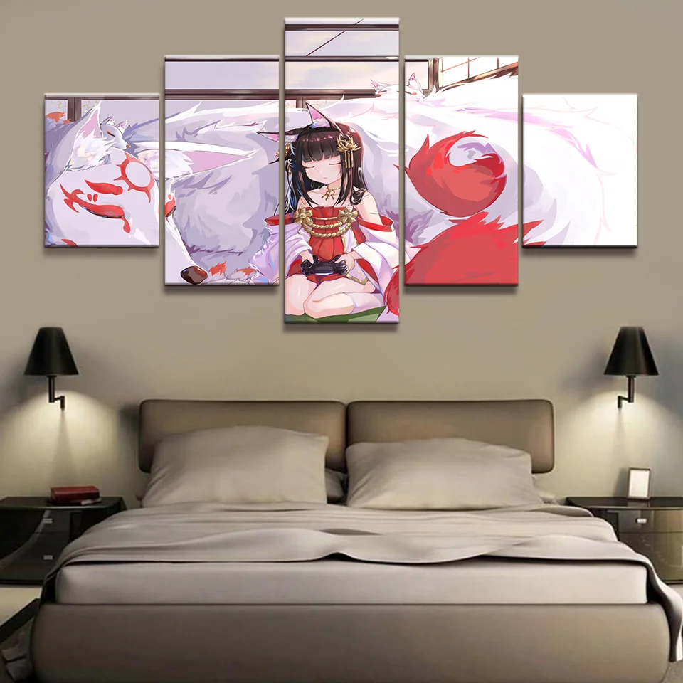 Настенная живопись на холсте Hd украшение для дома 5 шт. принты картин модульный