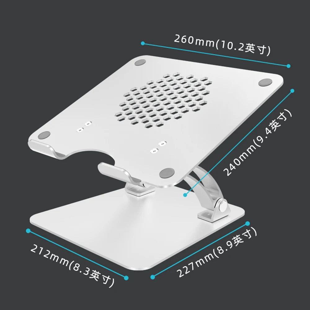 

Laptop Stand Portable Heights Adjustable Aluminum Alloy Desktop Cooling Support Notebook Holder Folding Stand for MacBook Pro