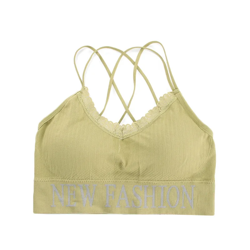 

Sexy Lace Snowflake Bralette Deep U Tube Crop Wrap Top Chest Vest Underwear Female Strap Wire Bra Lingerie Push Up