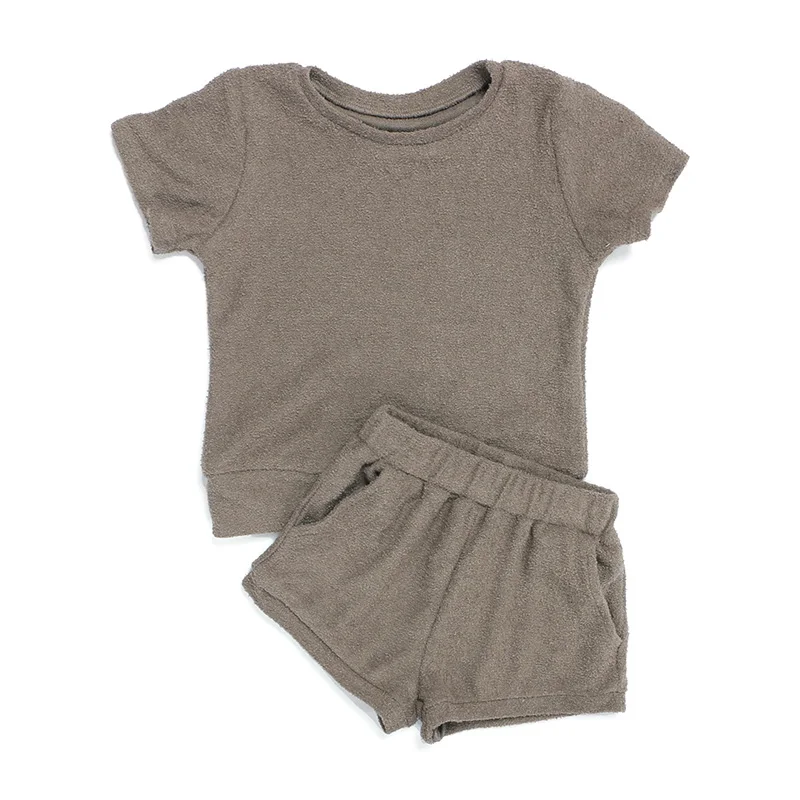Комплект детской махровой одежды Kaiya Angel однотонный летний комплект из 2