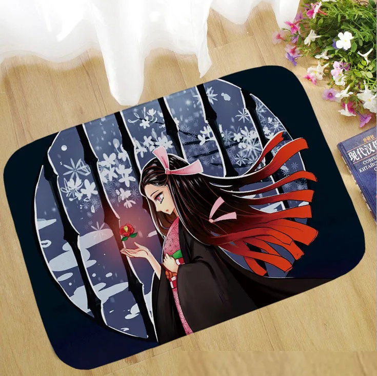Аниме Kimetsu No Yaiba Kamado Tanjirou коврик для дверей кружка манга плюшевый напольный ковер