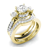hoyon 14k gold color diamond style ring set jewelry women anillos de bizuteria anillos mujer gemstone bijoux jewelry rings men