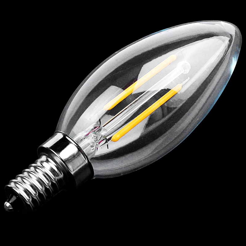 

Dimmable E12 COB Candle Flame Filament LED Light Bulb Lamp