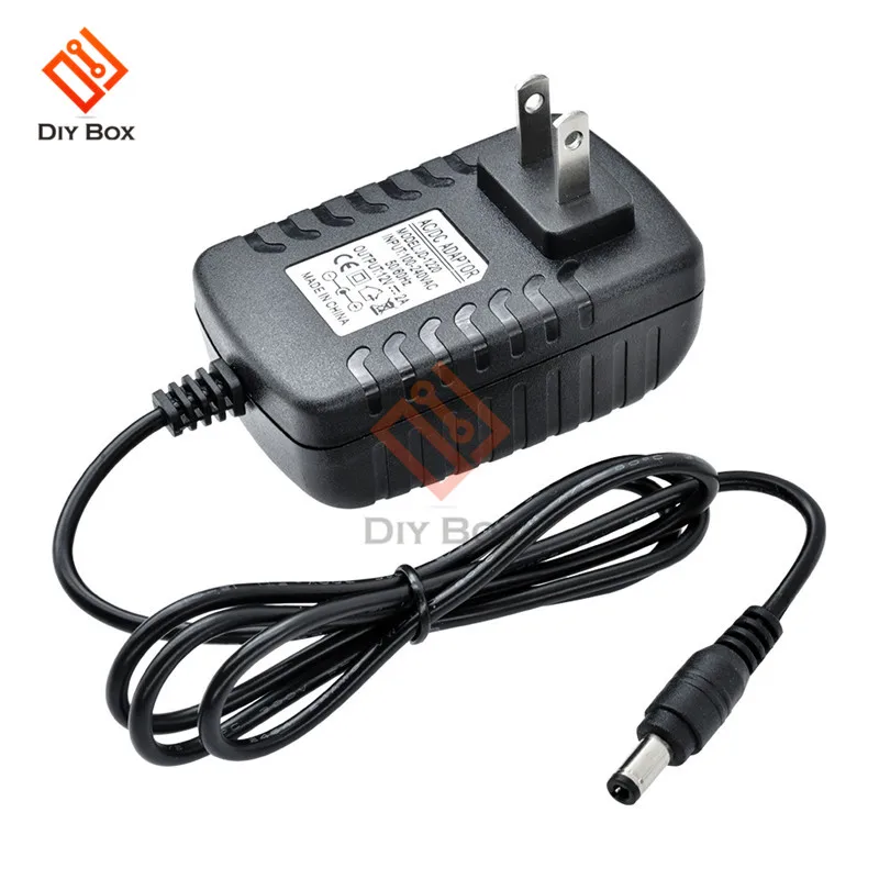AC 100-240 V DC 12V 2A US EU Plug адаптер питания конвертер зарядное устройство 5,5*2,1 мм Интерфейс длина линии 1 м