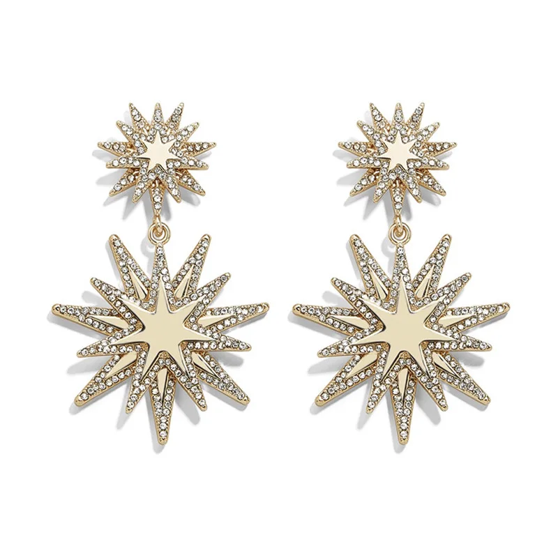 

Explosive Earrings Alloy Diamond-studded Star Earrings Ins Trendy Street Shooting Women Fashion Earrings