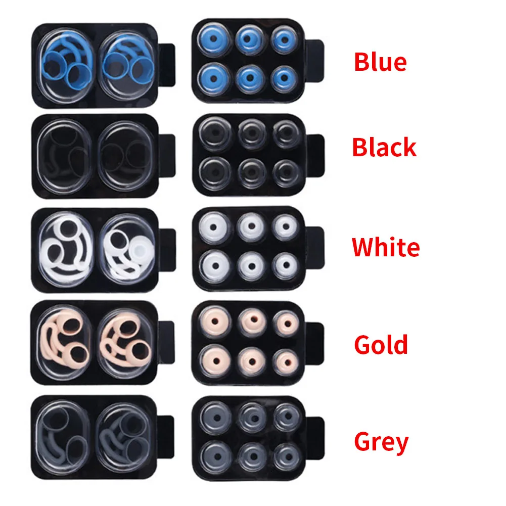 

Accessories With Hooks Silicone In-Ear Durable Wingtips Noise Isolation Elastic Earphone Ear Tips Kit Replacement X