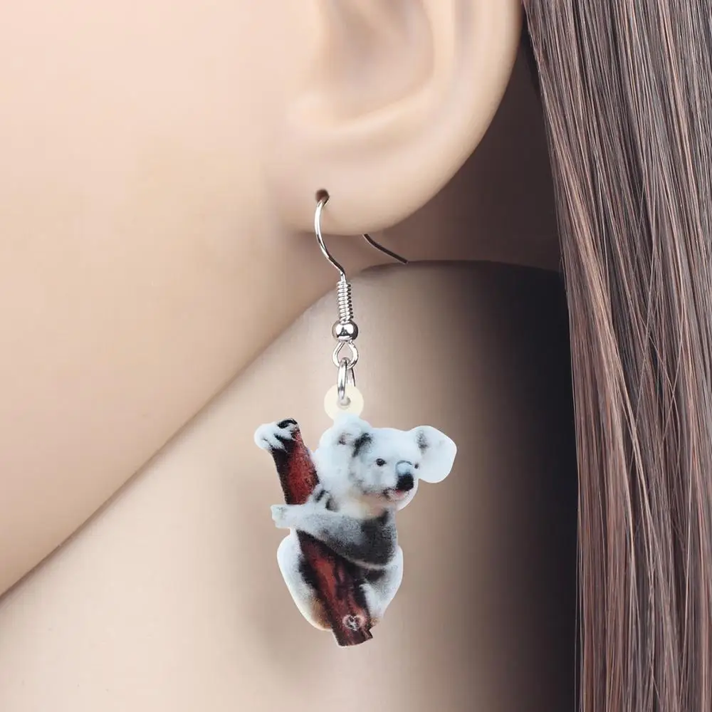 Акриловые австралийские серьги Koala Bonsny Висячие ювелирные изделия с животными для