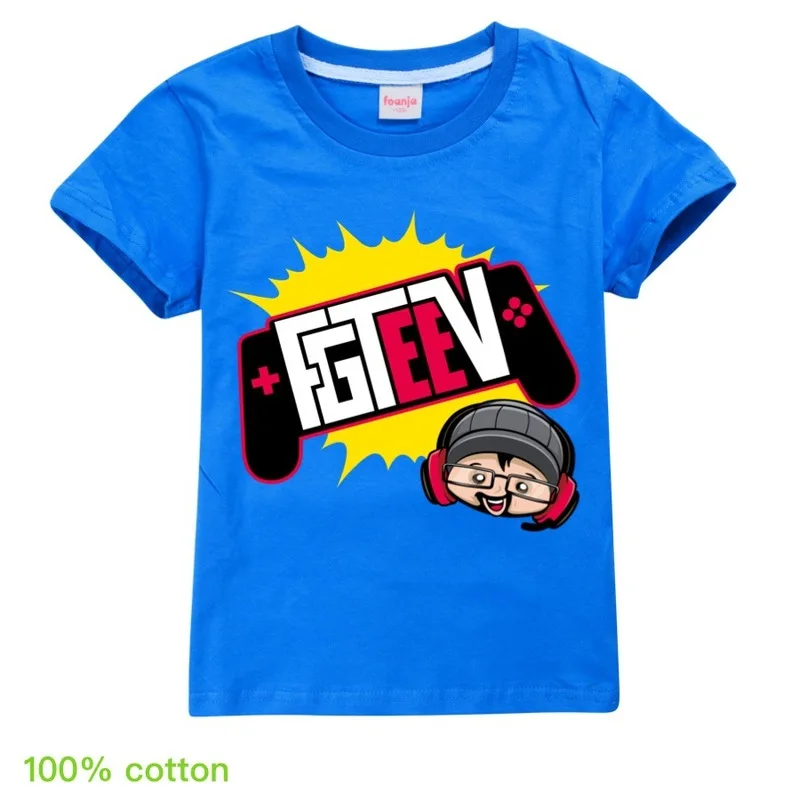 

Хлопковая Молодежная Футболка Fgteev для мальчиков, футболка на день рождения с принтом, детская одежда на день рождения, топы для мальчиков, д...