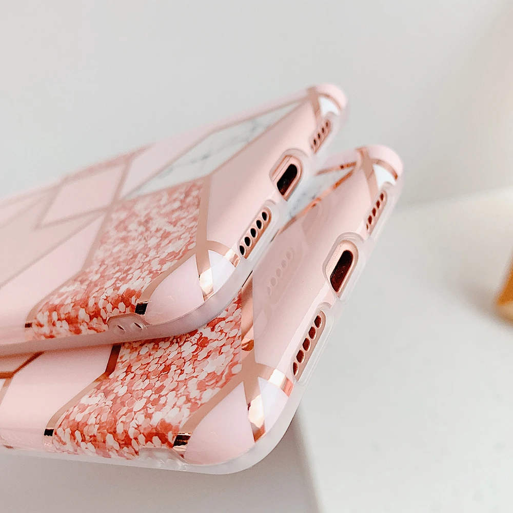 Чехол LOVECOM с геометрическим мрамором для телефона Huawei P20 P30 P40 Pro Lite Mate 20 мягкий