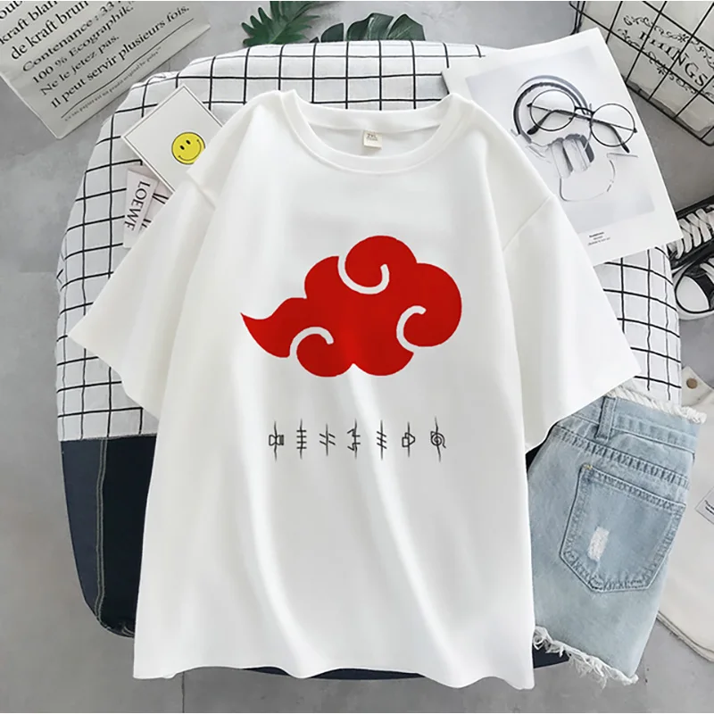 

Harajuku Couple loose Tshirt cartoon Cloud Hip Hop women Summer Short Sleeve T-Shirt Fashion aesthetic Tops Tees