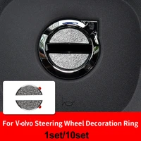 silvery diamond 28mmx12mm car steering wheel ring sticker decoration rhinestone for xc60 s90 xc90 v90c cv60 s60 xc40 car styling