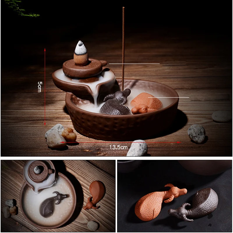 Золотая рыбка горелка для благовоний домашний декор керамическая золотая