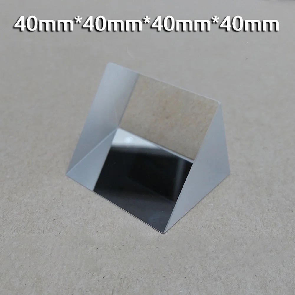 Призма Isosceles прямое треугольное Оптическое стекло фотолампа 40*40*40*40*40 мм