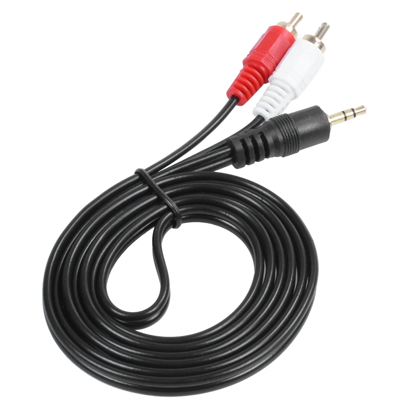 1 5 м золотистый 3 мм 1/8 дюйма штекер мини к 2 RCA стереофонограф аудио динамик