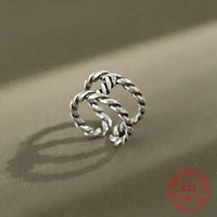 real 925 sterling silver ring 2020 new fashion personality double layer ywist open for women ring adjustable jewelry gifts