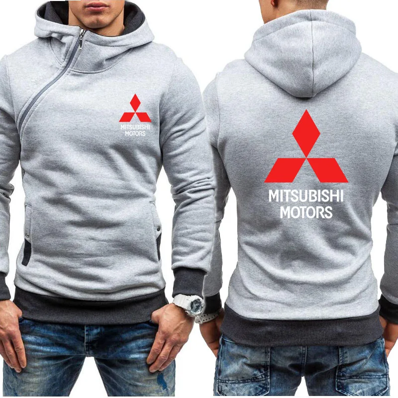 Толстовки с капюшоном и Для мужчин Mitsubishi автомобильные брелки с логотипом печати Повседневное в стиле «хип-хоп» Толстовка Harajuku теплые флисовые толстовки с капюшоном мужская молния куртка