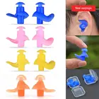 1 пара мягкие силиконовые затычки для ушей водонепроницаемые пыленепроницаемые спиральные затычки для ушей для дайвинга водных видов спорта затычки для ушей с футляром аксессуары для плавания