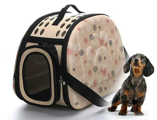 EVA Pet сумка портативный кошка пакет складной Pet Outpack набор для собаки; Домашние животные рюкзак - Цвет: Apricot M