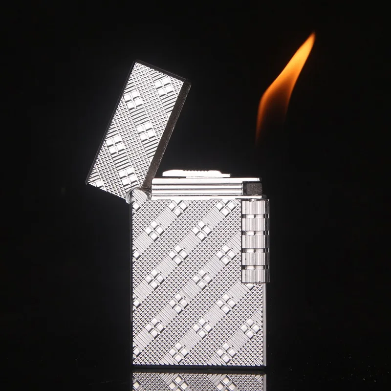 

Bussiness Gas Lighter Grinding Jet Gasoline Flint Lighter Butane Metal Gas PING Bright Sound Cigarette Cigar Lighter Inflated