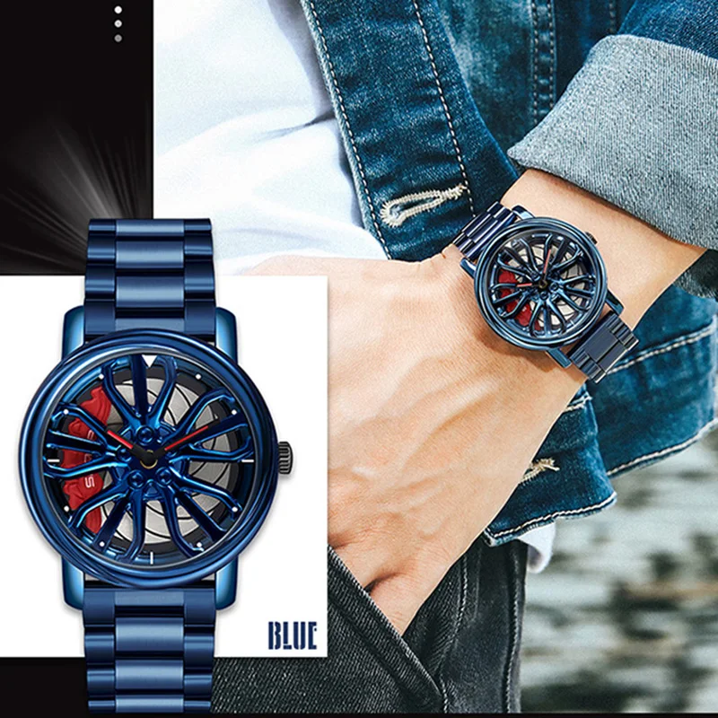 

Часы мужские кварцевые с сетчатым ободом, водонепроницаемые, 2020