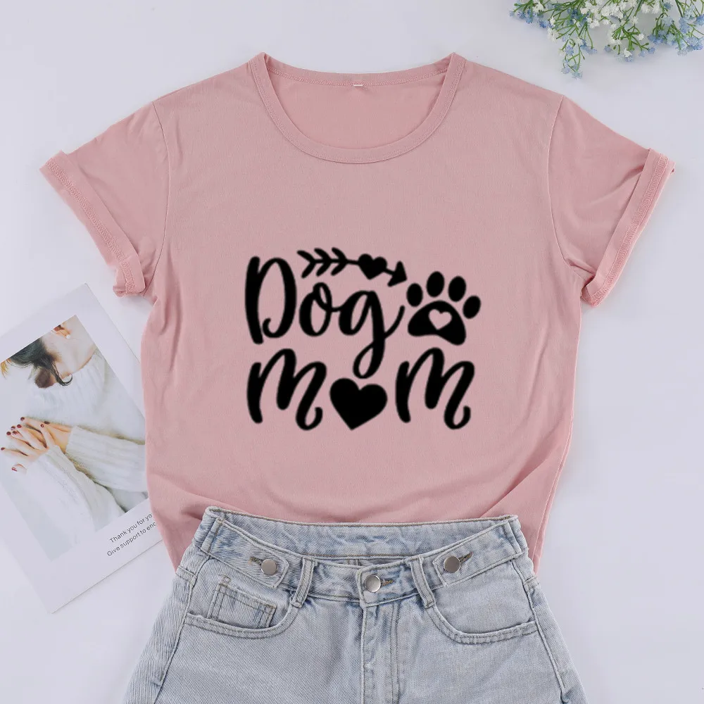 

Dog Mom Paw Graphic T ShirtPlus Size Fashion Aesthetic Mama Tees Harajuku Cotton Women Tshirts O Neck Short Sleeve Mother Tops