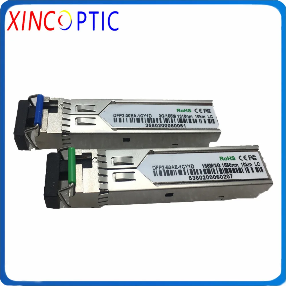 3G/155M ассиметричный LC SFP + модуль 3G 1310/1550nm Bidi 3 V 10km 20km SDI трансивер для волоконного