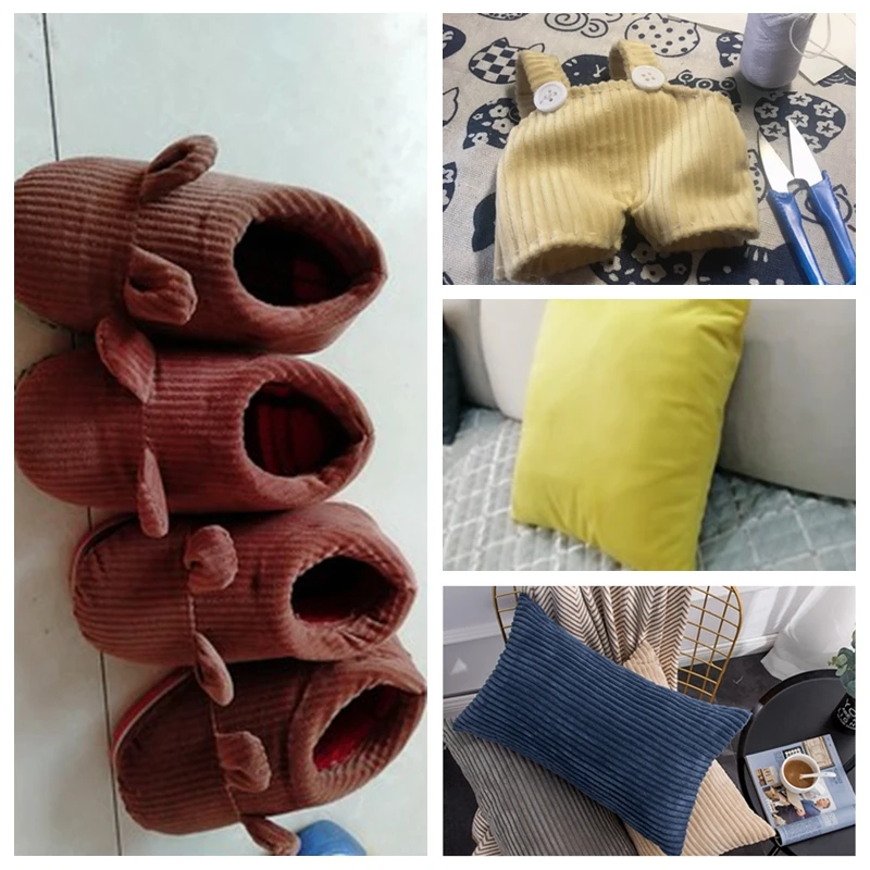 3d Corduroy Strip Fabric Solid Color Width 150cm For Doll Skin Fleece Sewing Patchwork Pillowcase Sofa Shoes Clothes Diy Hot | Дом и сад