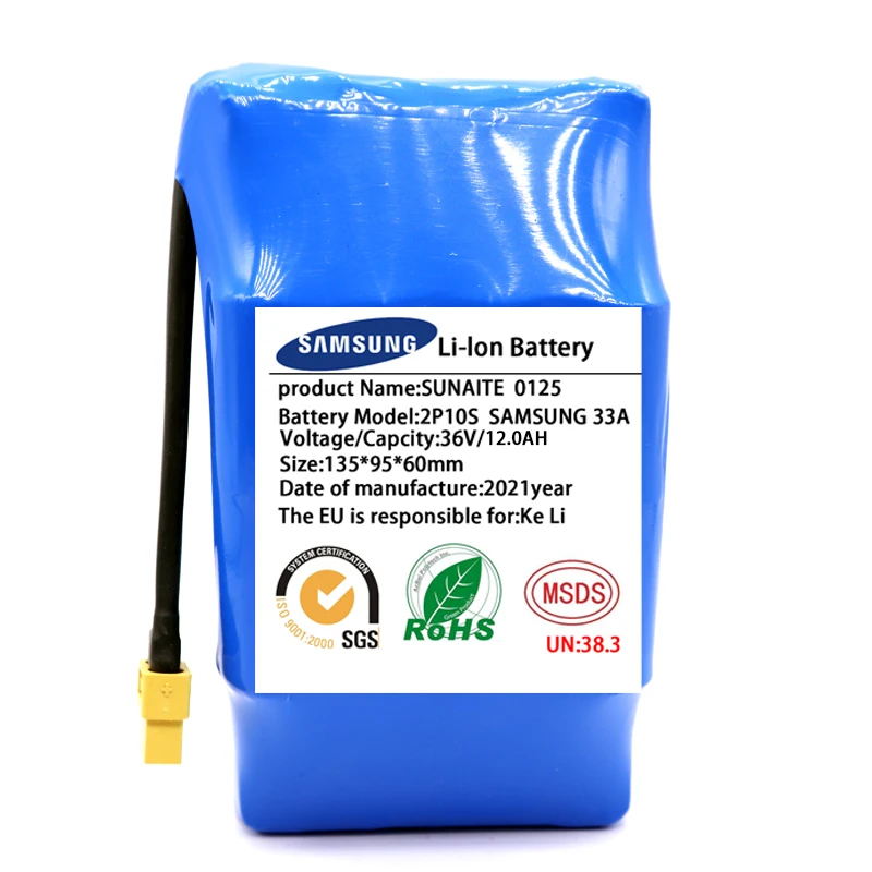 Genuine 36V Battery Packs 6.0Ah-12Ah Rechargeable Lithium ion battery for Electric Self Balancing Scooter HoverBoard Unicycle |