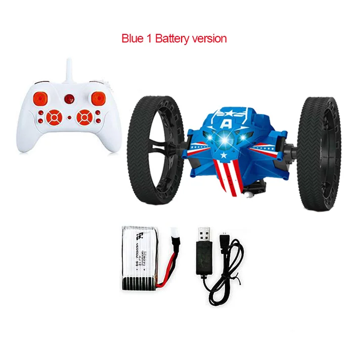 803-Blue1B 2,4G дистанционное управление Управление игрушки RC автомобиль отказов Jumping автомобиль с гибкими колесами вращение светодиодный ночной Светильник RC автомобиль игрушечный робот подарок для мальчика Дети SJ88 - Цвет: 803-Blue1B
