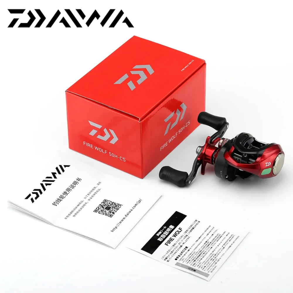 Daiwa мультипликаторная катушка 2018 Новое поступление DAIWA своих волк 50 H 50HL CS Baitcasting