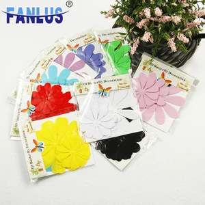 12 шт.лот, настенные наклейки с цветами для украшения дома, товары для украшения дня рождения