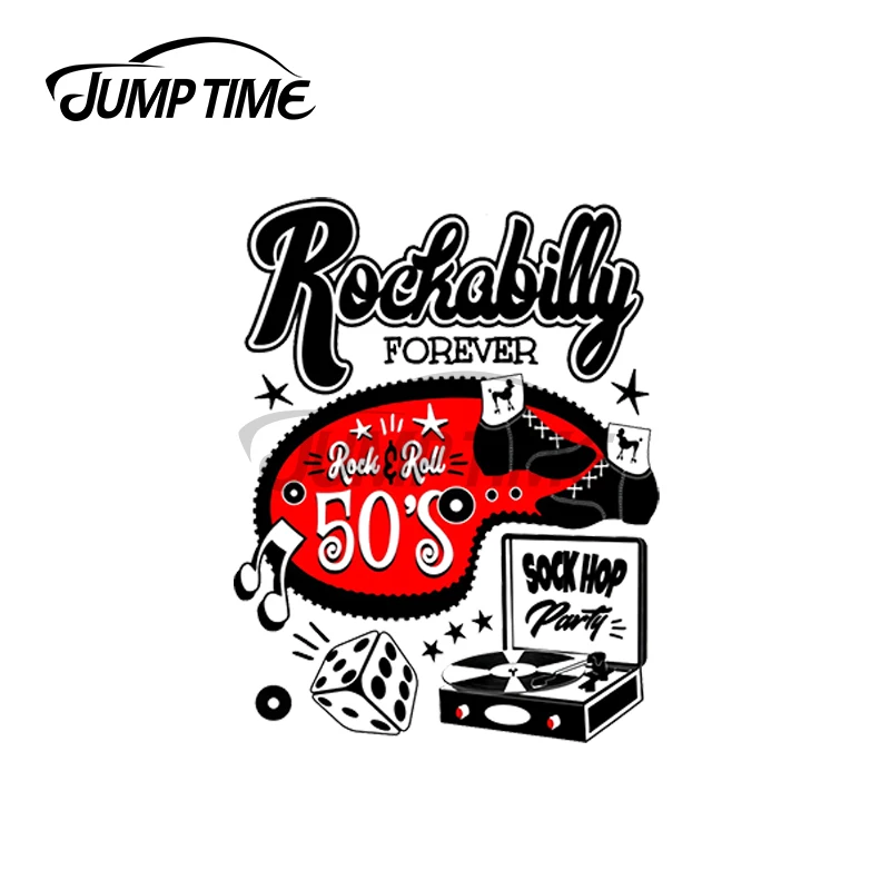 

JumpTime 13x8,8 см 1950 с носок-хоп Танцевальная вечеринка в стиле рокабилли музыка рок-н-ролл наклейки на окна в стиле 1920-х годов декоративная наклейка для автомобиля JDM
