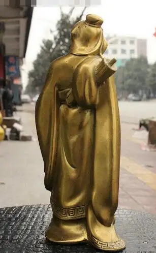 306 Chinese Brass Ancient Poet Libai Li Bai li po Drink Wine Gourd Cucurbit Statue | Дом и сад