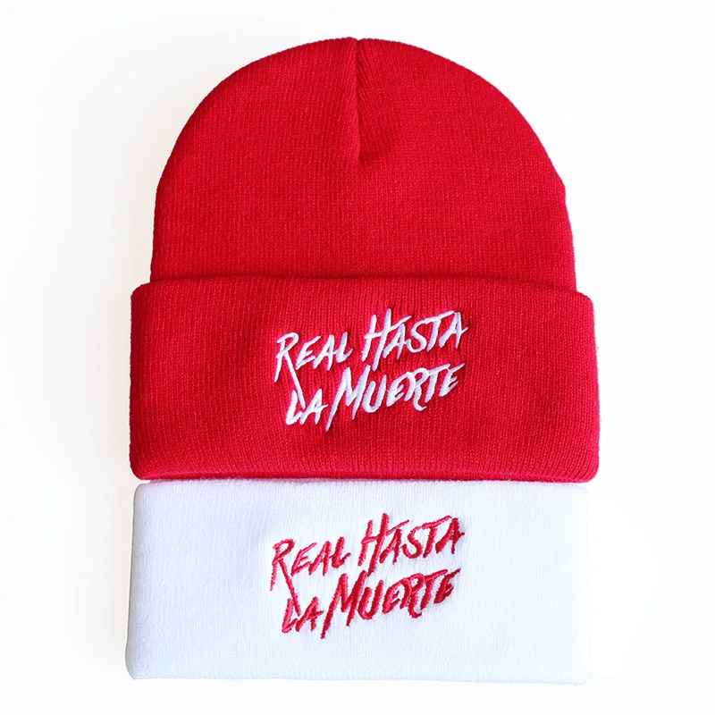 Anuel AA Beanies шапка для мужчин и женщин Real Hasta La Muerte вязанная шапка с вышивкой хип хоп шапка