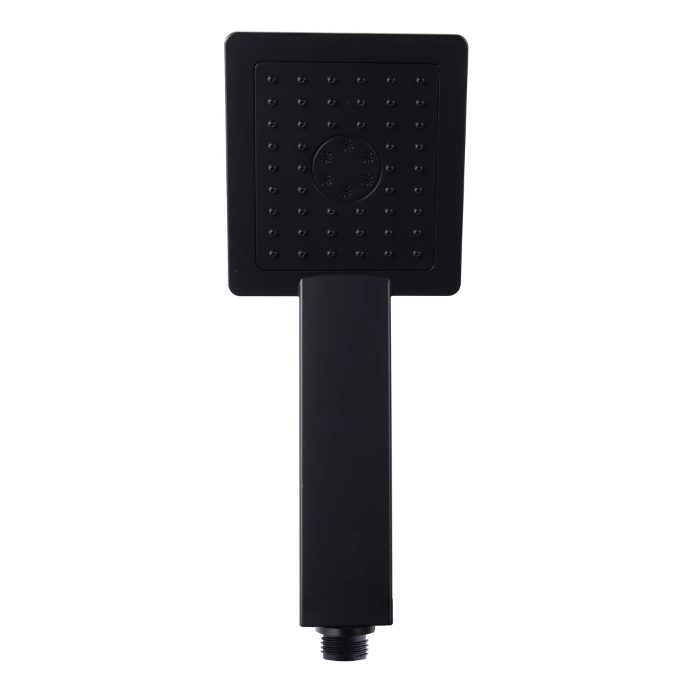 matte black abs plastic square faucet accessories high pressure combo bathroom hand shower head set free global shipping