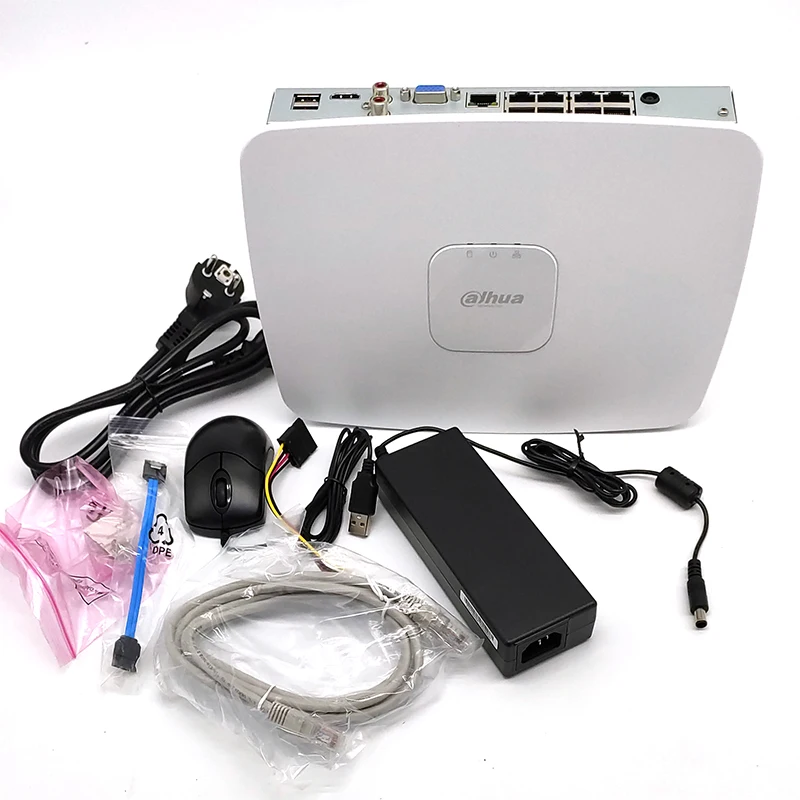 Оригинальный Сетевой видеорегистратор dahua NVR4108 8P 4KS2 8CH 16CH 8 PoE port 1U Lite NVR poe|original dahua|nvr