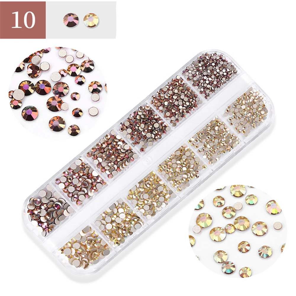 

Mix Sizes Glass Crystal Non Hot Fix Rhinestone Set Flatback Crystal Nail Rhinestones Diamond For Diy Decorations Decorations Tip