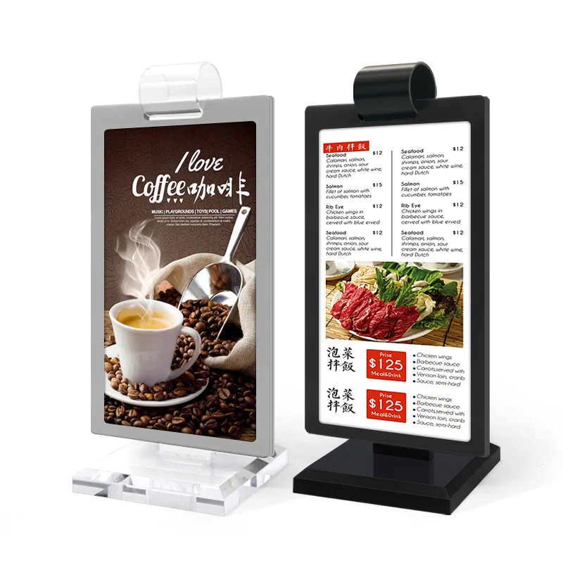 

100*200mm High-Quality Page Turning Flip Acrylic Menu Sign Holder Tabletop Bar Display Restaurante Menu Stand Special Ad